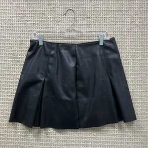 Abercrombie Pleated Leather Skirt